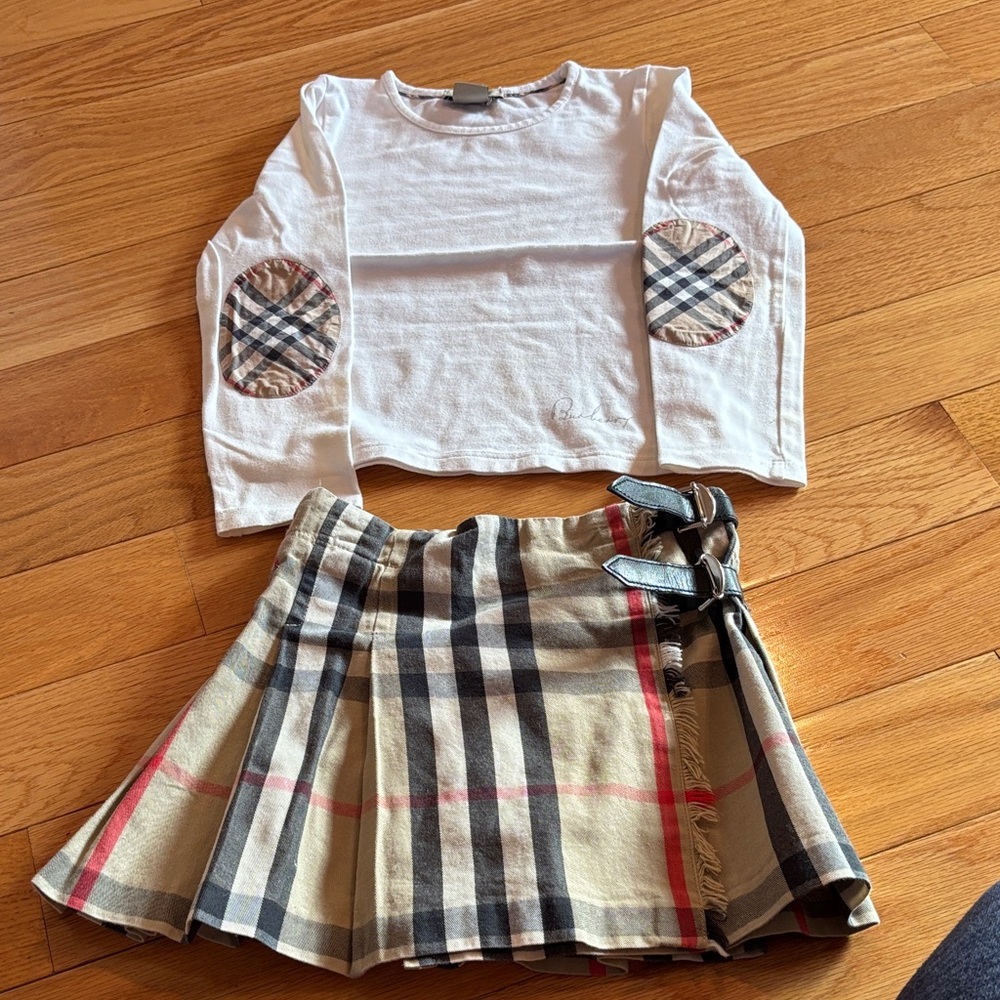Burberry Plaid Skirt and Matching Top